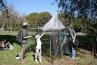 SJSU Students Checking Insect Trap